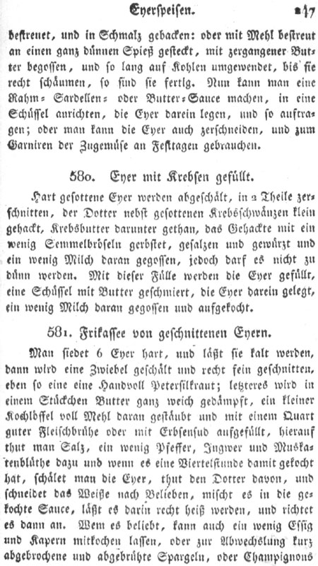 Eier mit Krebsen