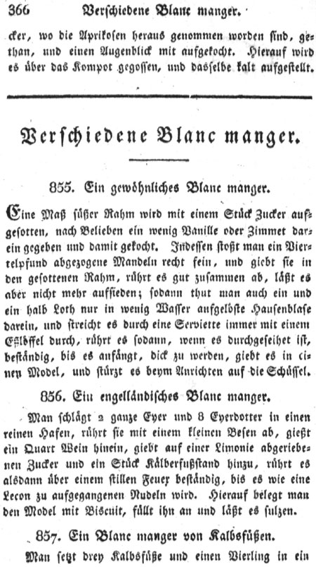 Gew&ouml;hnliches Blanc Manger