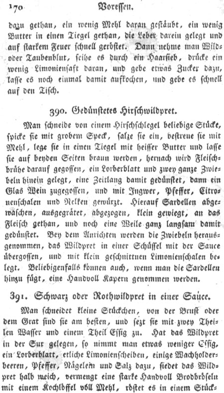 Ged&uuml;nstetes Hirschwildbret