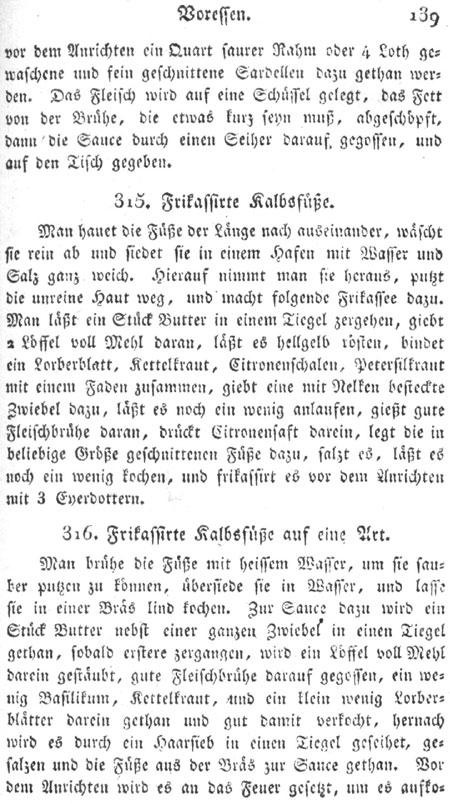 Frikassierte Kalbsfüße