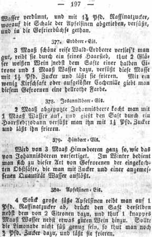 Erdbeer-Eis, Gefrorenes und Eis