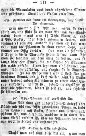 Essig-Pflaumen, Fr&uuml;chte einmachen