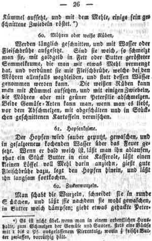 Hopfenkeime, Gemüse