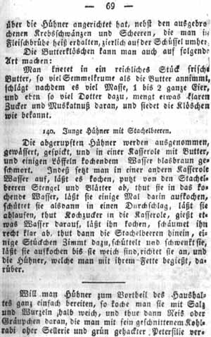 Hühner mit Stachelbeeren, Geflügel