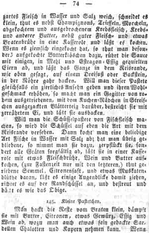 kleine Pastetchen, Pasteten