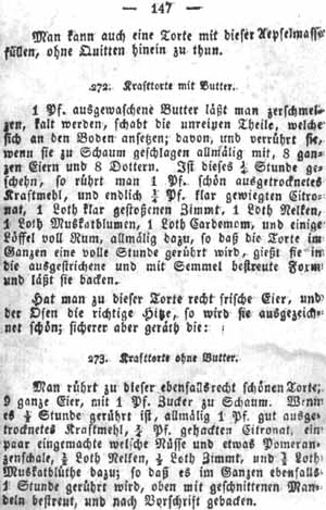 Krafttorte, Backwerk