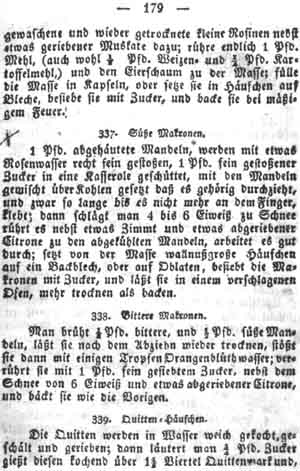 Makronen, Kleines Backwerk und Konfekt
