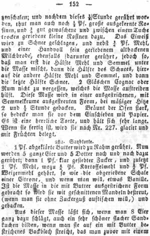 Sandtorte, Backwerk