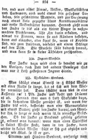 Schokoladen-Bonbons, Kleines Backwerk und Konfekt
