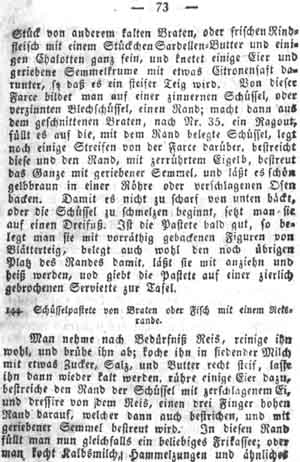 Sch&uuml;sselpastete, Pasteten