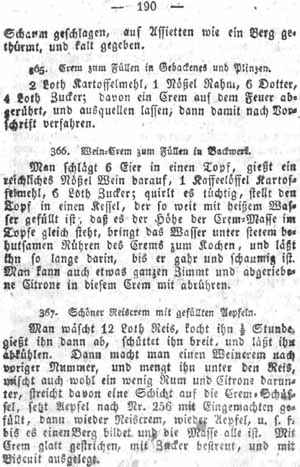 Wein-Creme, Cremes und Flammeris