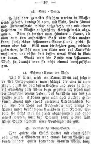 Wein-Sauce, Saucen