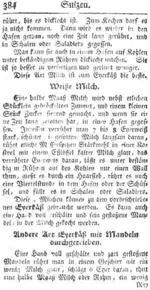 Eierkäse, Sulzen