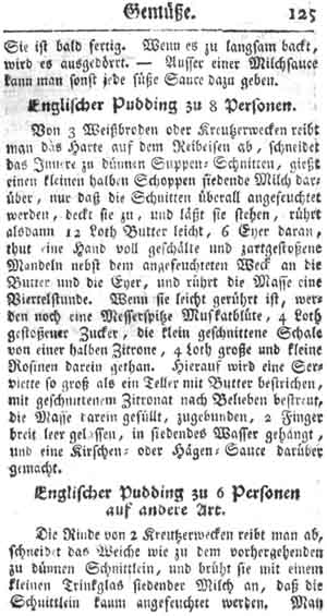 englischer Pudding, Gem&uuml;se