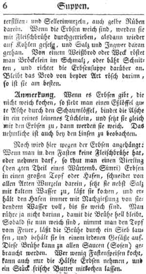 Erbsensuppe, Suppen