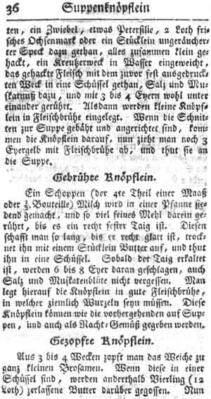 Gebr&uuml;hte Kn&ouml;pflein, Suppenkl&ouml;&szlig;e, Suppenkn&ouml;pflein