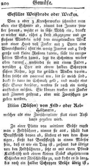 gef&uuml;llte Wei&szlig;brote, Gem&uuml;se