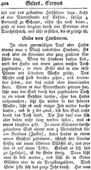 Gelee von Himbeeren, Gelee, Creme und Kompott