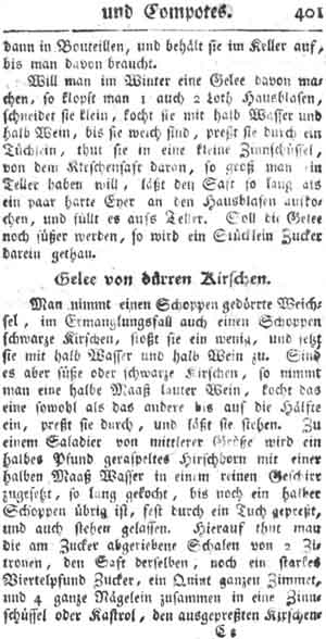 Gelee von Kirschen, Gelee, Creme und Kompott