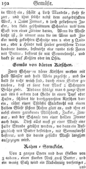 Gem&uuml;se von Kirschen, Gem&uuml;se