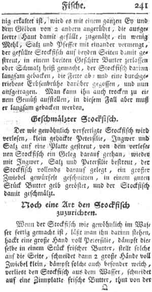 geschm&auml;lzter Stockfisch, Fische