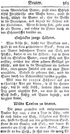 gespickte H&uuml;hner, Braten