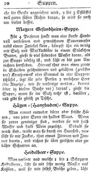 Gesundheits-Suppe, Suppen
