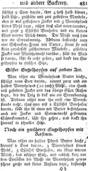 Gugelhupf, Hefeb&auml;ckerei