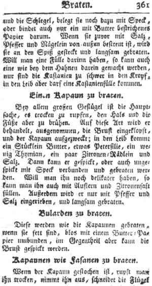Kapaun, Braten