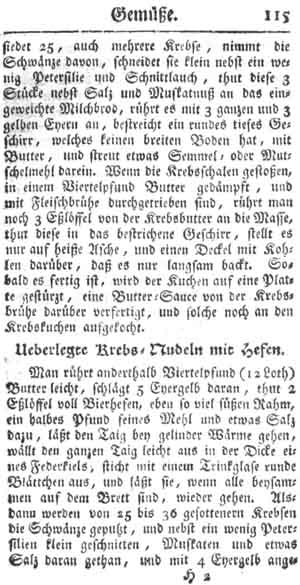 Krebs-Nudeln, Gem&uuml;se