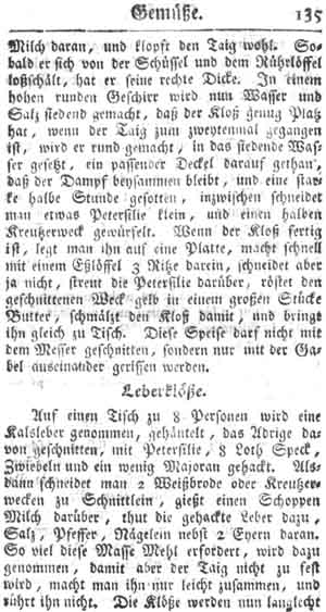 Leberkl&ouml;&szlig;e, Gem&uuml;se