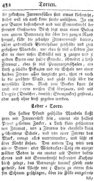Ledertorte, Torten