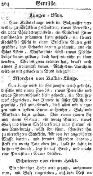 Lungenmus, Gem&uuml;se