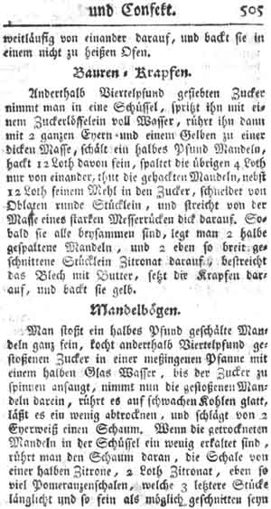 Mandelb&ouml;gen, Zuckerbackwerk und Konfekt