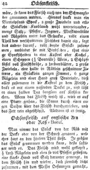 Ochsenfleisch auf englische Art