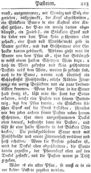 Pastete vom Pfau, gro&szlig;e Pasteten