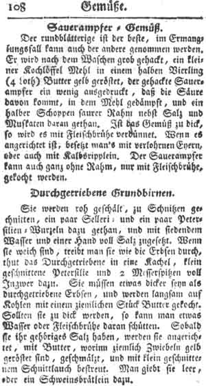 Sauerampfer, Gem&uuml;se