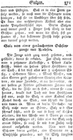 Sulz von Ochsenzunge, Sulzen