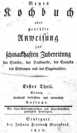 Neues Kochbuch, L&ouml;ffler, 1806