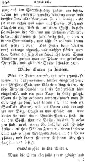 wilde Enten, Braten