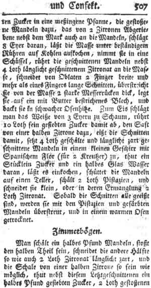 Zimtb&ouml;gen, Zuckerbackwerk und Konfekt