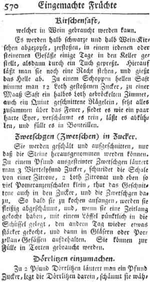 Zwetschgen, eingemachte Früchte und Gefrorenes